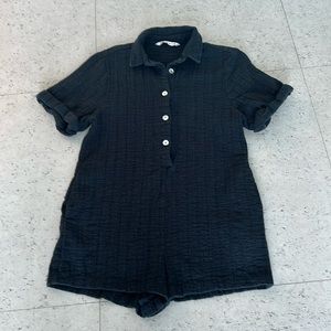 Zara black shorts jump suit